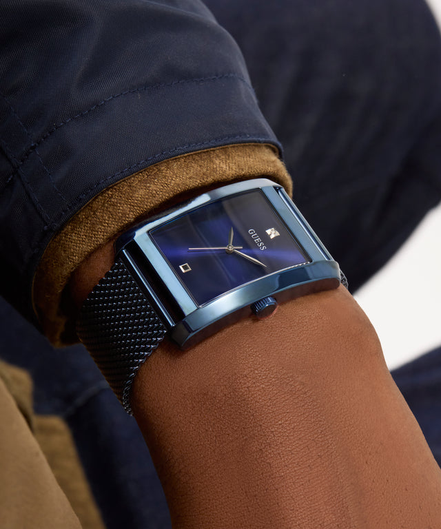 Montre analogique bleue pour homme GUESS 34 mm