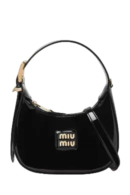 MIÜ MIÛ Petit sac hobo verni