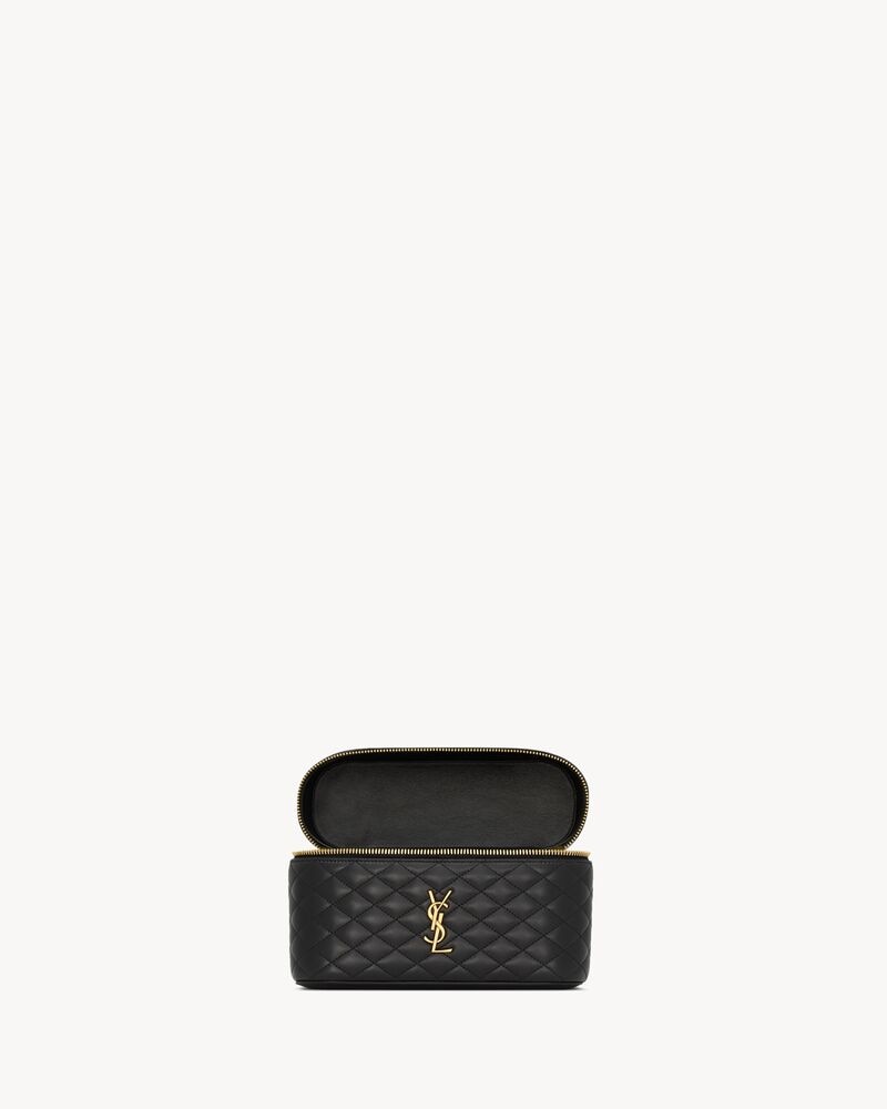 Grand vanity Gaby en cuir d'agneau Noir