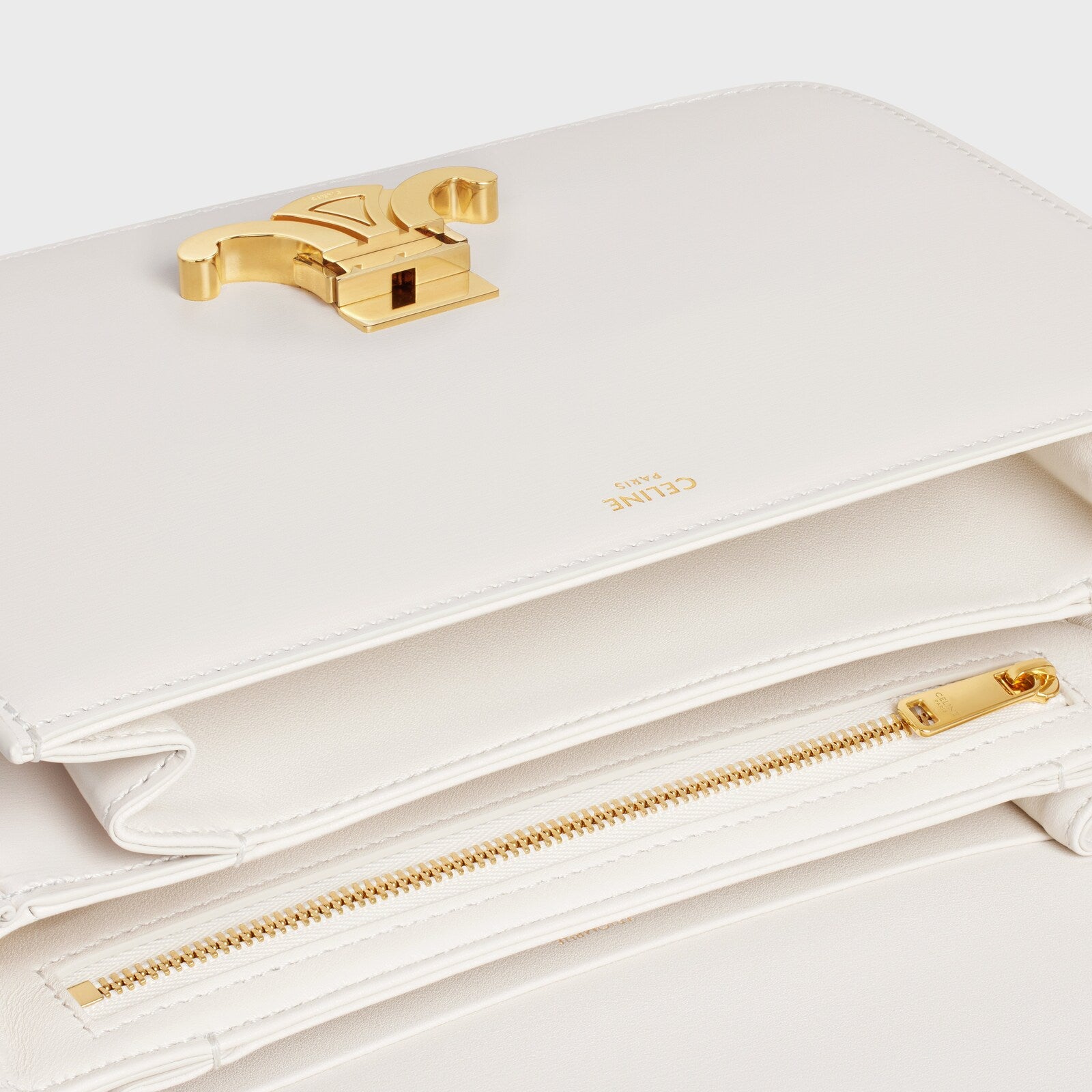 Cêlinë CLASSIQUE TRIOMPHE BAG IN shiny calfskin