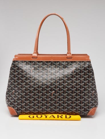 Goyard Sac cabas Bellechasse PM en toile enduite noire à motif chevron