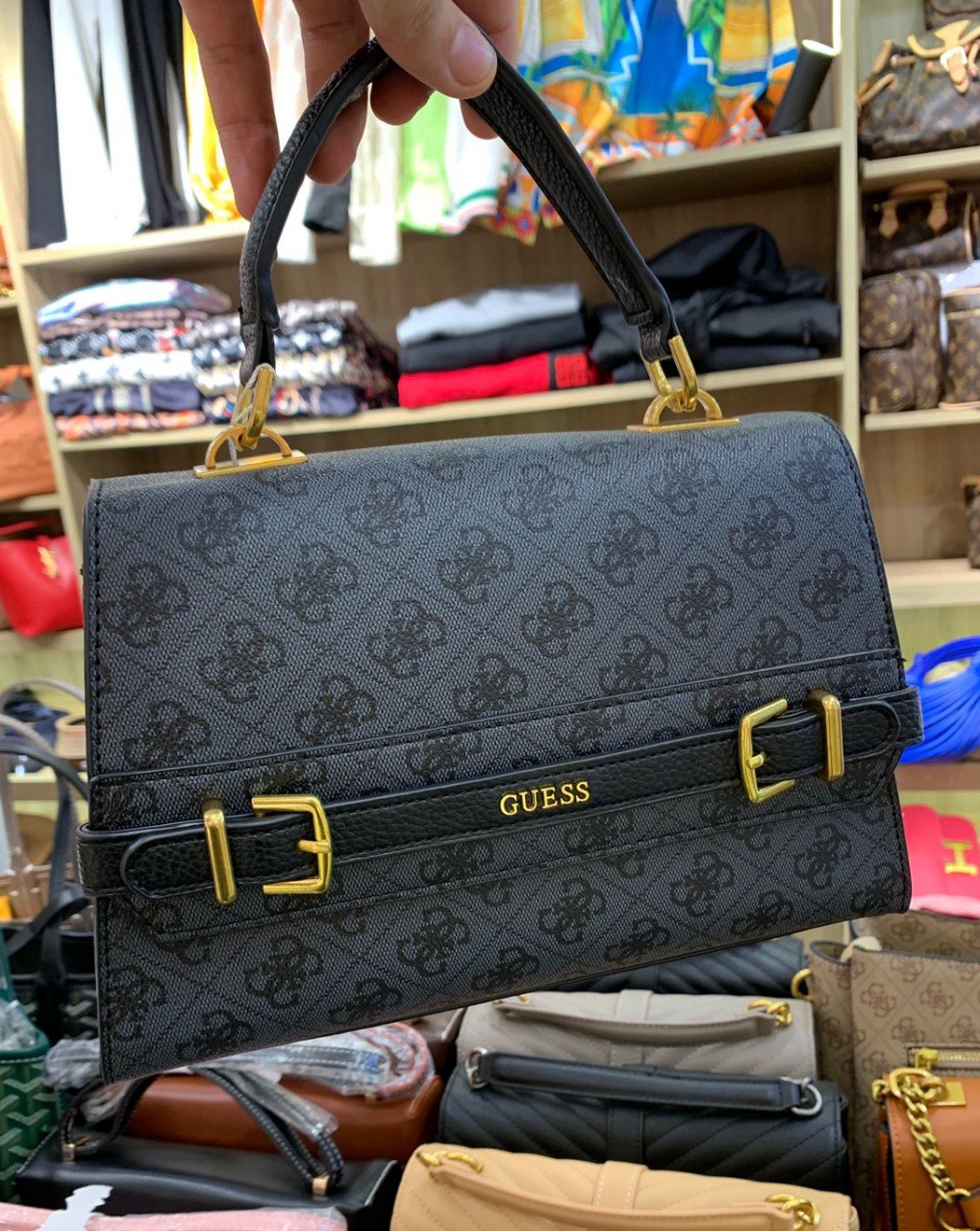 GÛESS SAC À MAIN AVEC POIGNÉE SUPÉRIEURE ET LOGO GUESS SESTRI