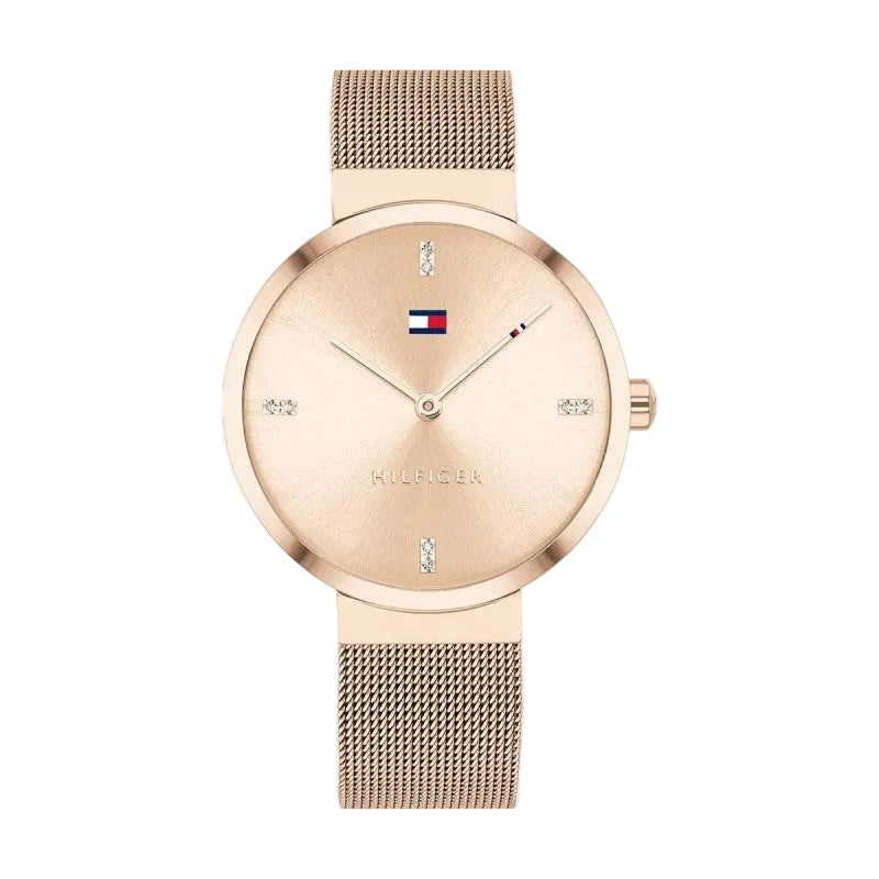 Tommy Hilfiger Liberty Montre Femme Acier Doré Rose Milanais 1782218
