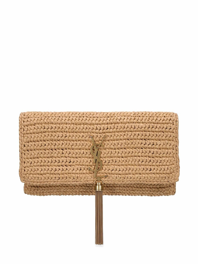 S@INT LAURENT - Kate 99 Raffia Bag W/ Tassel