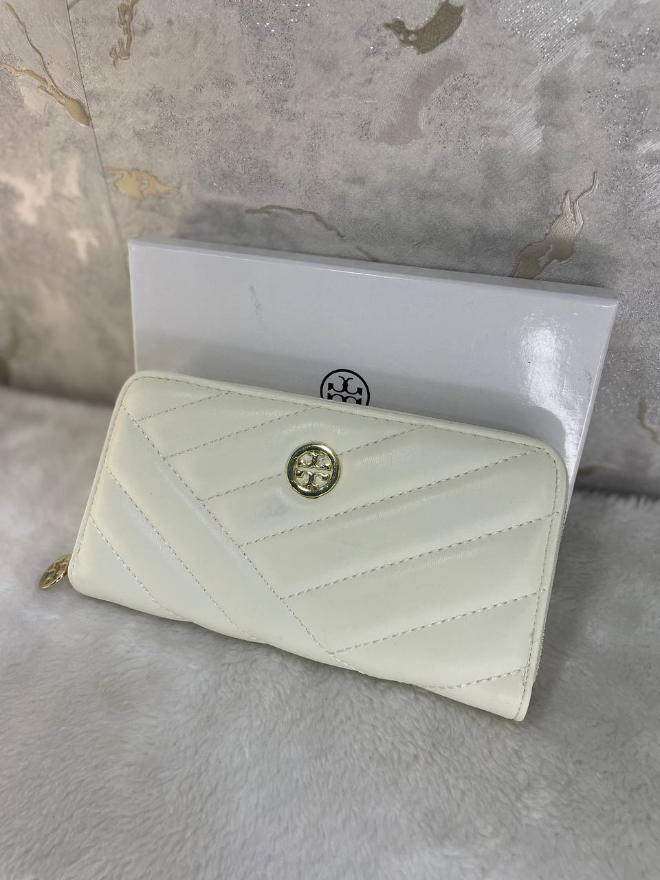 Portefeuille long à chevrons Kira de Torÿ Bûrch Dompet