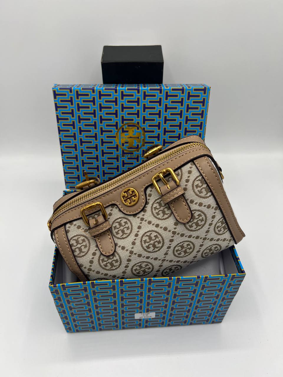 Torÿ Bûrch Sac cylindrique Petite T Monogram