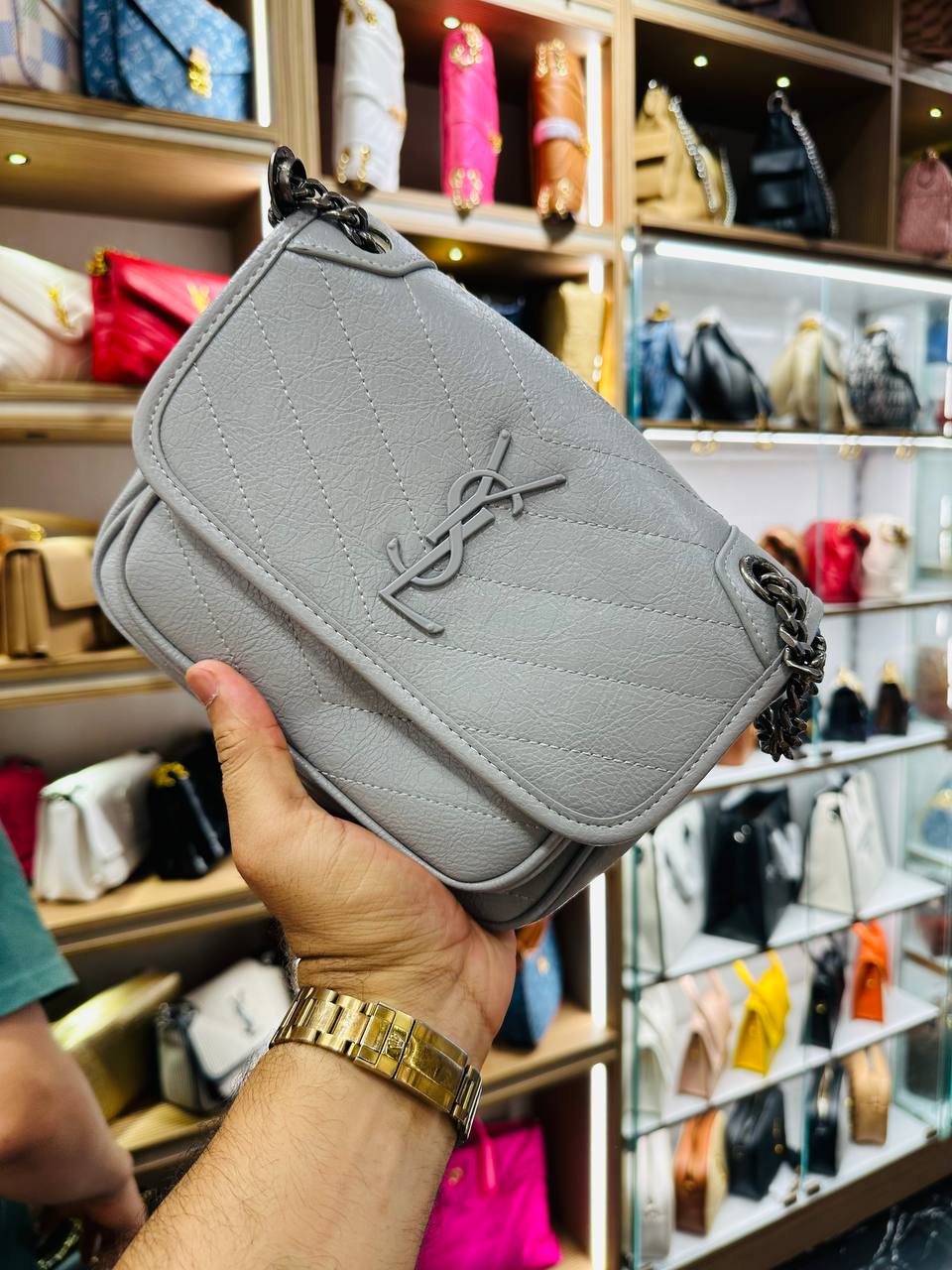YSL
Sac chaine Niki YSL Argenté