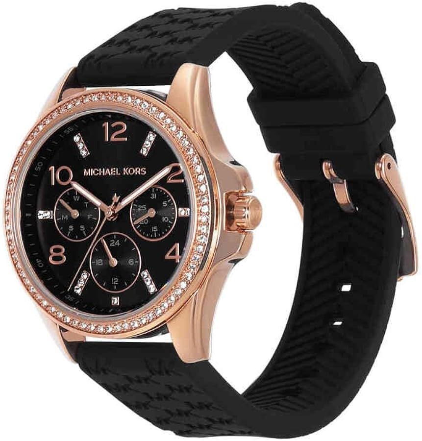 MK Outlet
Mini Pilot Pavé Rose Gold-Tone and Logo Silicone Watch