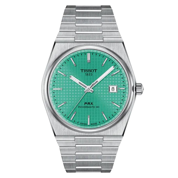 Montre Tissot PRX Powermatic 80 Cadran Vert Clair Bracelet Acier