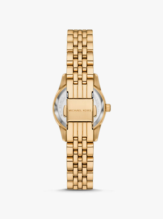 Michael Kors pour femme Petite Lexington Pavé Gold-Tone Watch, MK4813