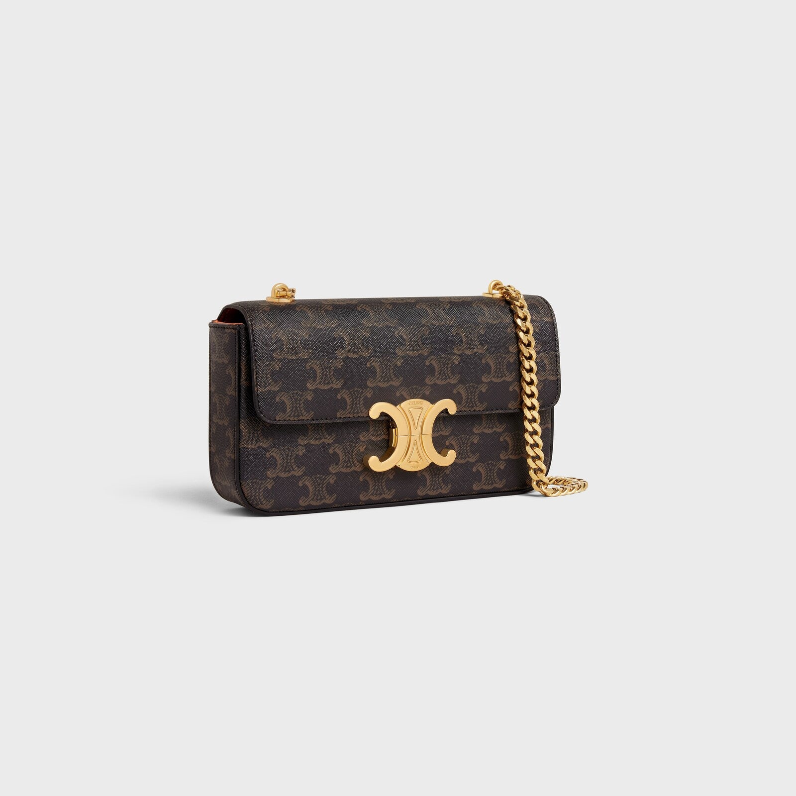 Cêlinë CHAIN SHOULDER BAG CLAUDE in Triomphe canvas