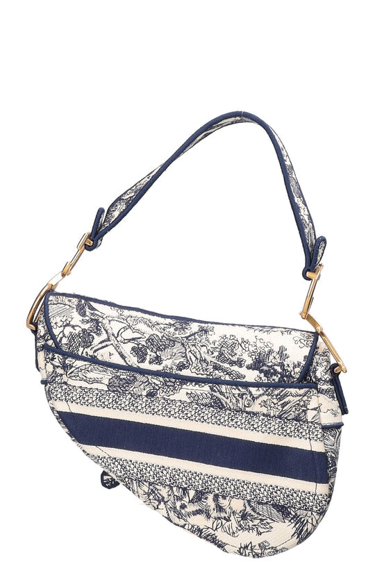 DIÔR Sac Saddle Toile de Jouy