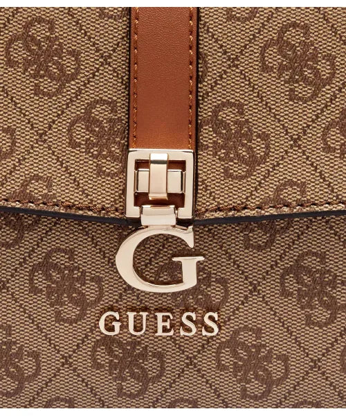 GÛESS Sac bandoulière convertible à rabat Zamira – Logo Latte