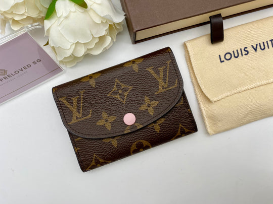LV - Porte-monnaie Rosalie Monogram Marron/Rose Ballerine