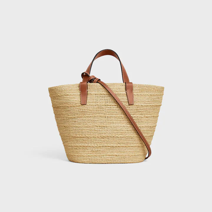 Panier classique Teen Celine souple en raphia