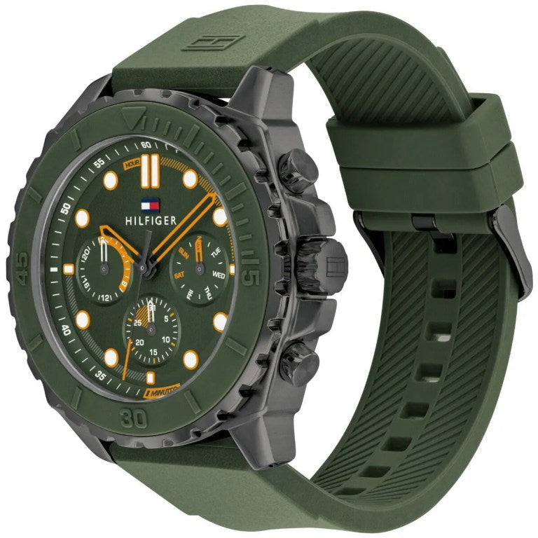 Montre Tômmy Hilfiger 1710688 Bracelet Silicone Vert pour homme