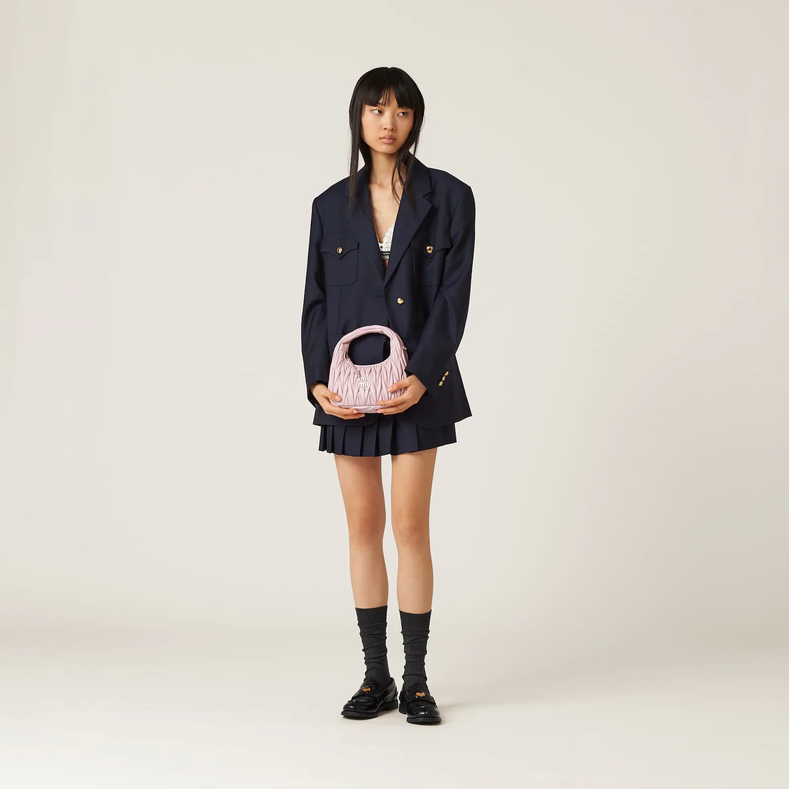 MIÛ MIÜ Sac hobo Wander nappa matelassé
