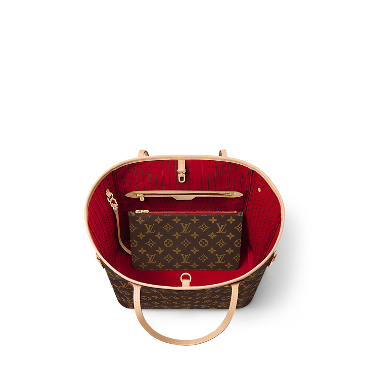 LV Sac Neverfull MM En cuir