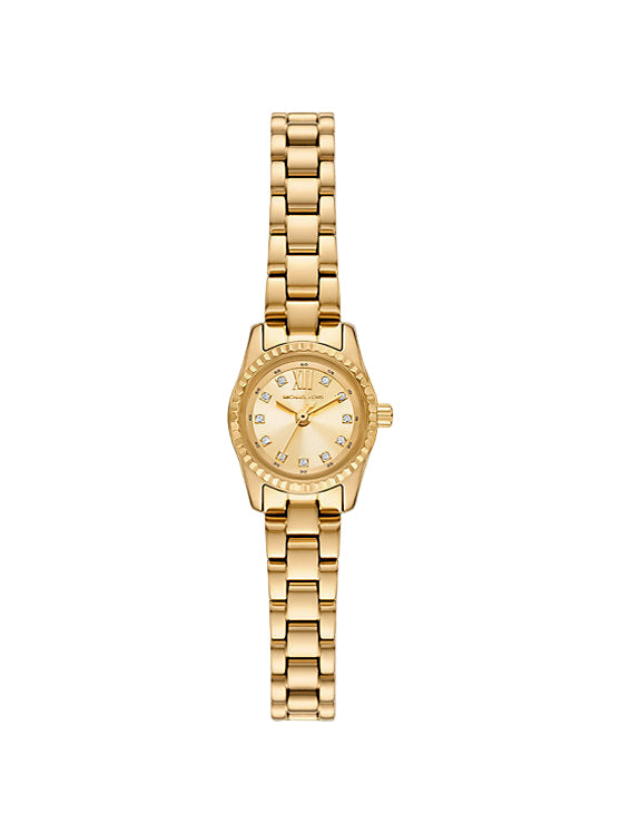 Michael Kors
Montre miniature Lexington de ton or à pavé
