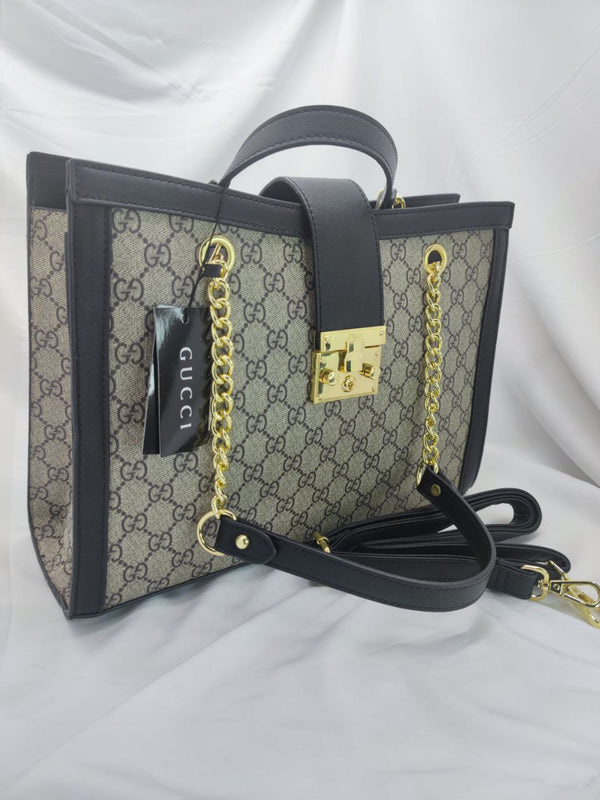 GG Sac cabas Padlock GG Supreme Medium Noir