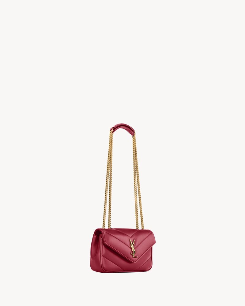 YSL LOULOU MINI d’agneau DEEPLY RED