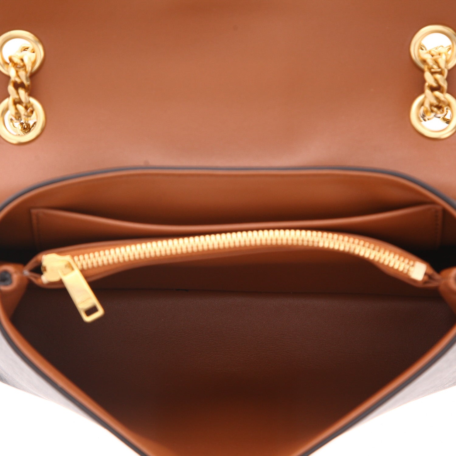 Sac bandoulière Celine Victoire Teen en toile Triomphe marron en cuir