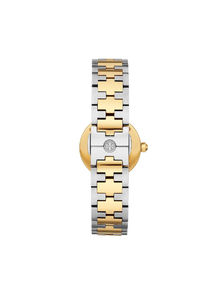 Montre Tory Burch Reva à bracelet en acier inoxydable bicolore