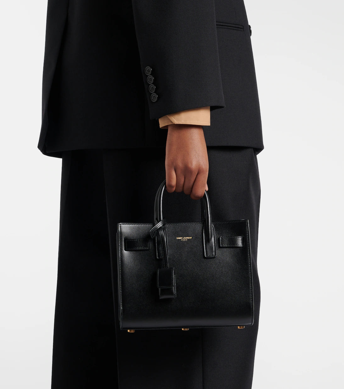 Saint Laurent Bolso Sac De Jour Nano de piel En cuir