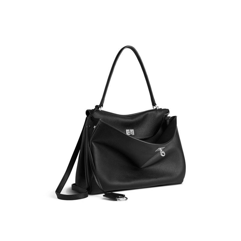 Bâlencïagâ Sac À Main Rodeo Moyen Avec Un Charm pour Femme en Noir