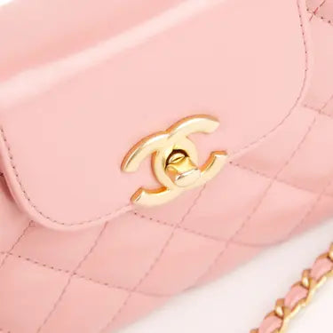 Sac Ch@nel Kelly, petit modèle, rose clair