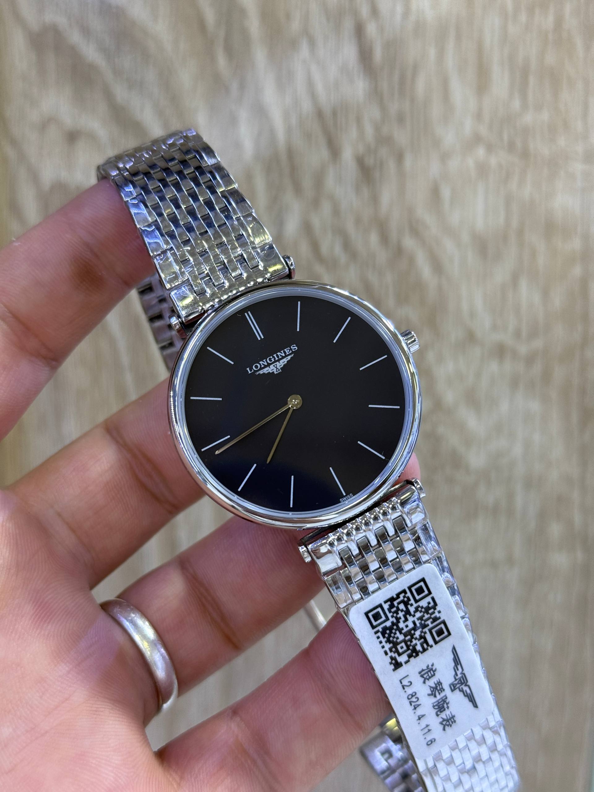 Longines Grande Classique Cadran Blanc inoxydable Boîtier et bracelet en acier