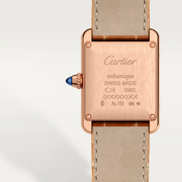 Tank Louis C@rtier watch
Small model, hand-wound mechanical movement, rose gold