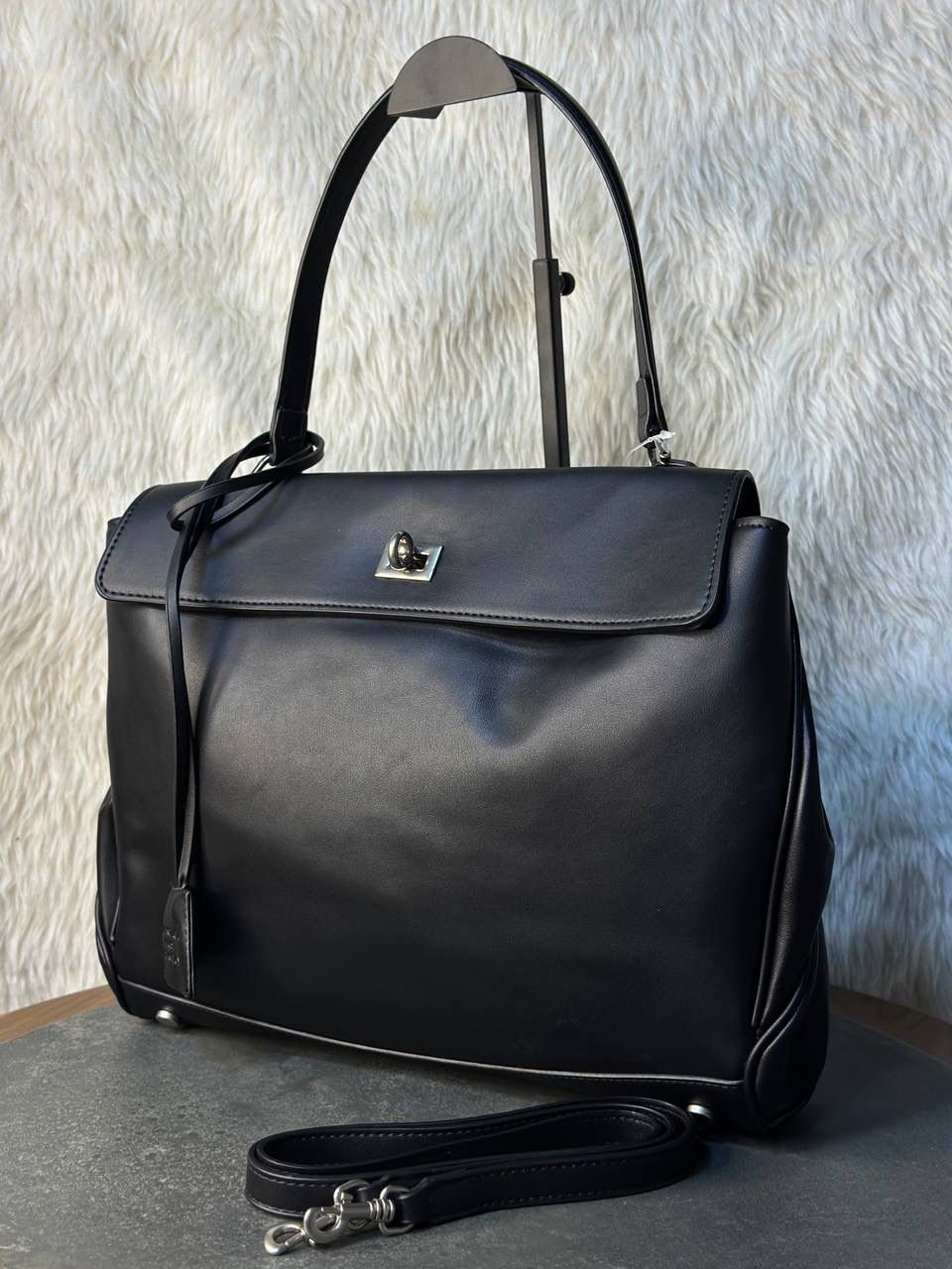 Bâlencïagâ Sac À Main Rodeo Moyen Avec Un Charm pour Femme en Noir