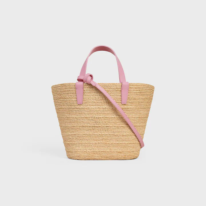 Panier classique Teen Celine souple en raphia