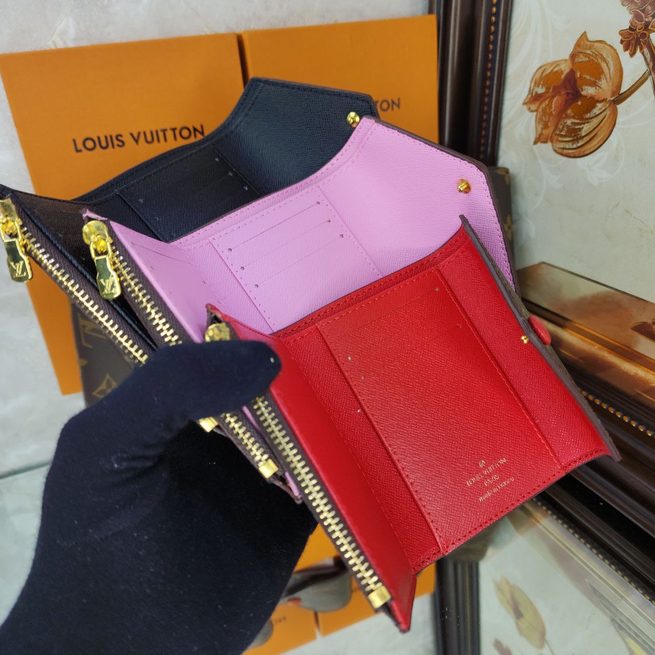 LV Porte-monnaie Louis Vuitton Toile enduite Monogramme Marron