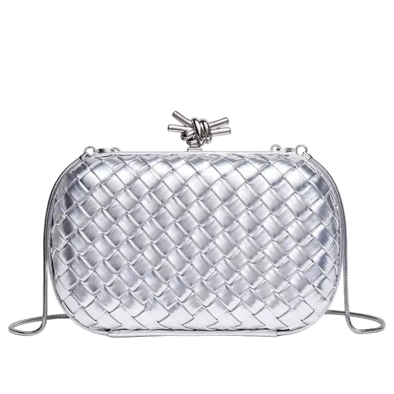Bottega Veneta Pochette tressée Tinsley – Argent