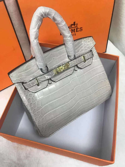 BIRKIN 35 HRMS CROCO BEIGE