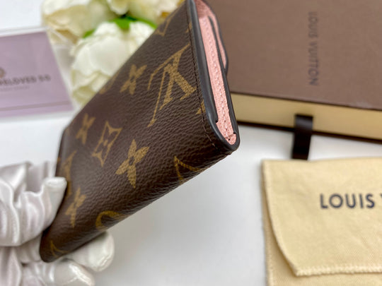 LV - Porte-monnaie Rosalie Monogram Marron/Rose Ballerine