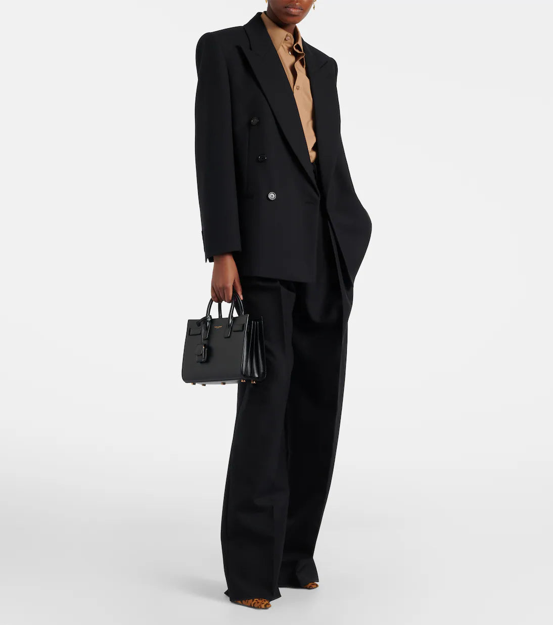 Saint Laurent Bolso Sac De Jour Nano de piel En cuir