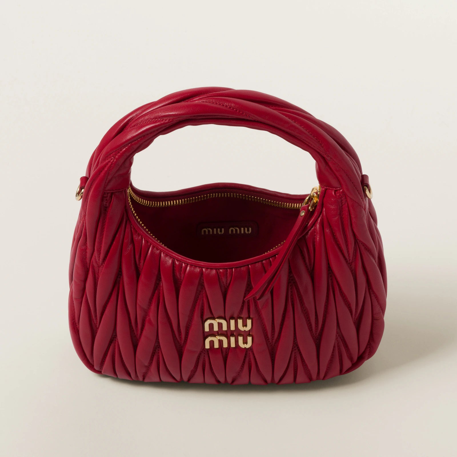 MIÛ MIÜ Sac hobo Wander  nappa matelassé