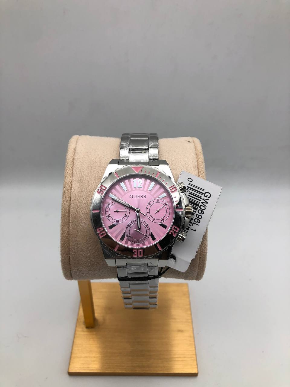 GÛESS Ladies Silver Tone Multi-function Watch