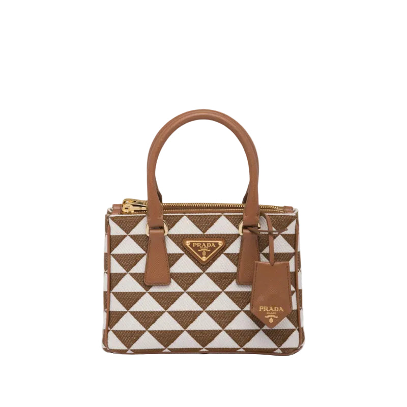 Mini sac Prada Symbole en tissu brodé