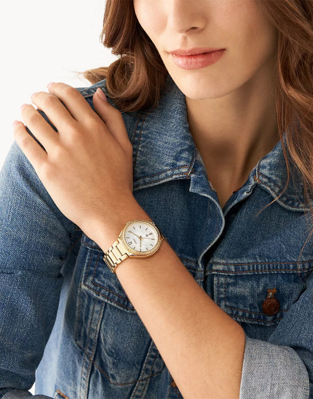 Montre pour femme Fossil Ashtyn en acier inoxydable doré - BQ3842