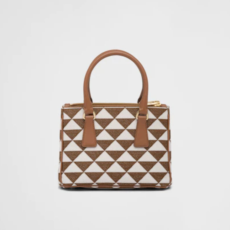 Mini sac Prada Symbole en tissu brodé