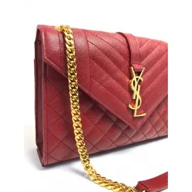 S@int L@urent Portefeuille enveloppe leather crossbody bag