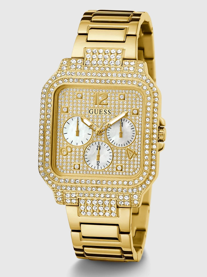 GÛESS Ladies Gold Tone Multi-function Watch