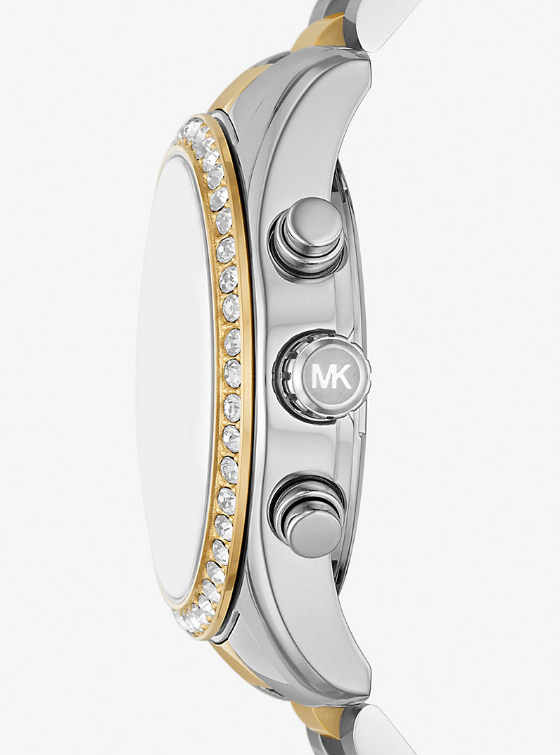 MK Montre Lexington Pavé bicolore surdimensionnée