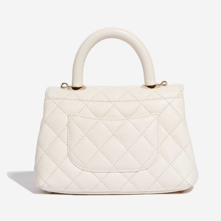 Ch@nel
Classique avec Poignée Extra Mini Veau Grainé Blanc