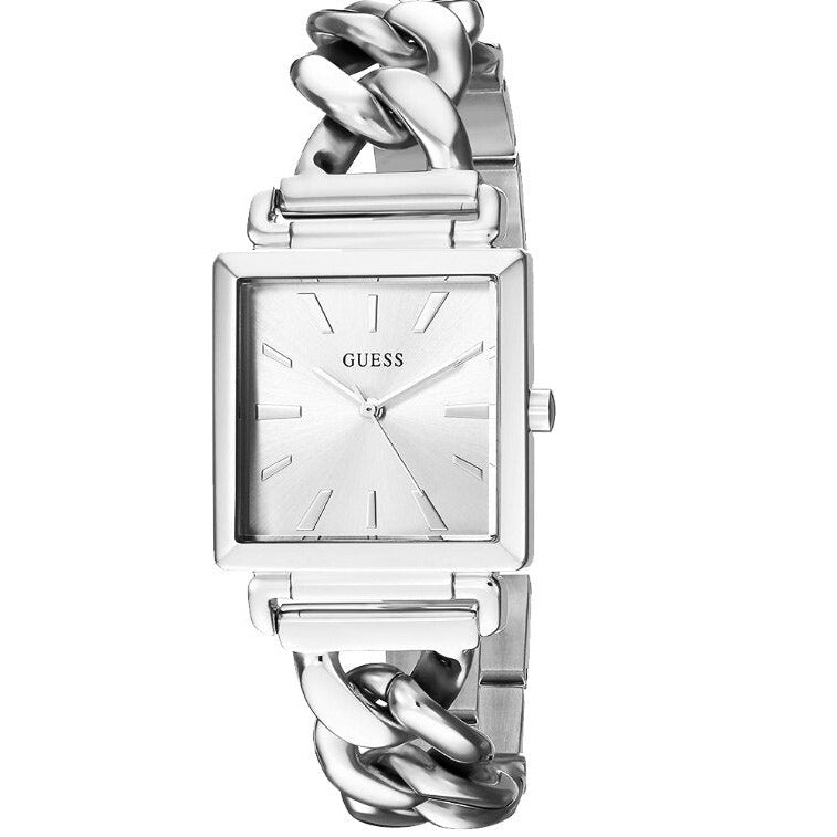 Montre Guess Vanity avec cadran argenté et bracelet en acier argenté pour femme - W1029L1