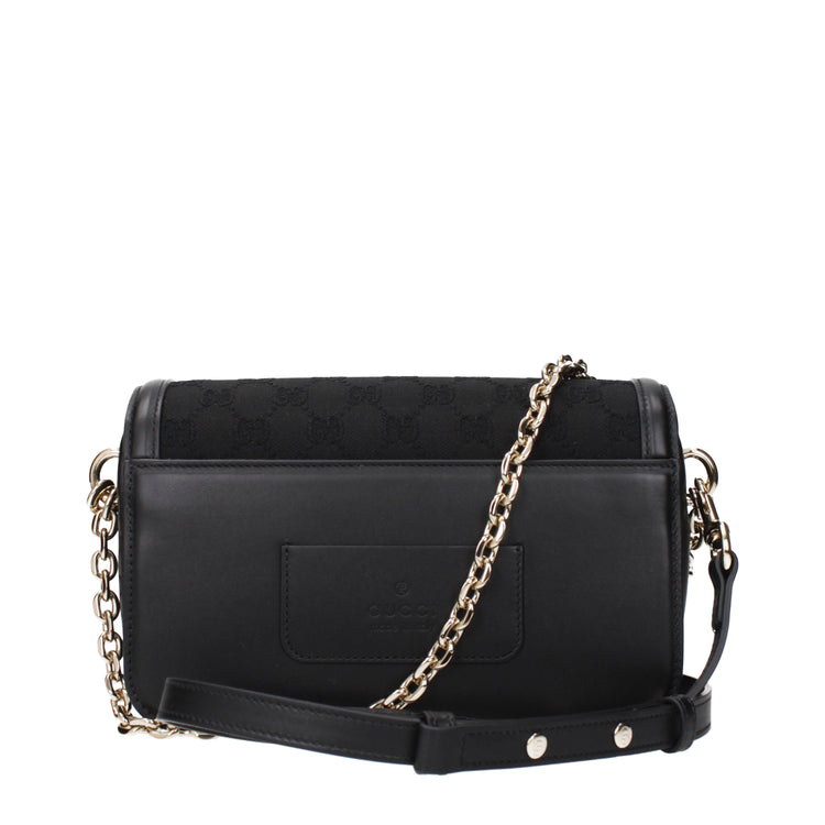 Sacs bandoulière GG pour femme en tissu noir